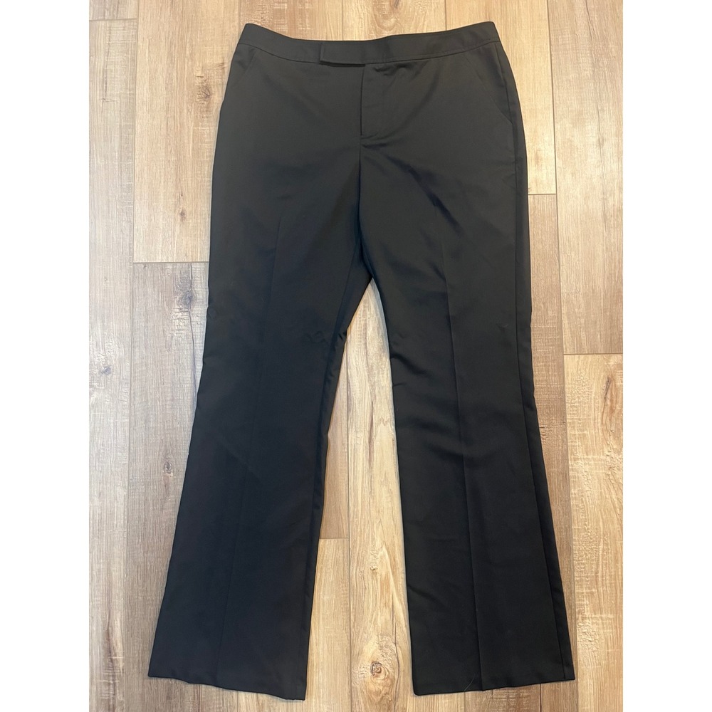 Kristin Davis Black Straight Leg Dress Pants Trousers Size 12 Careerwear